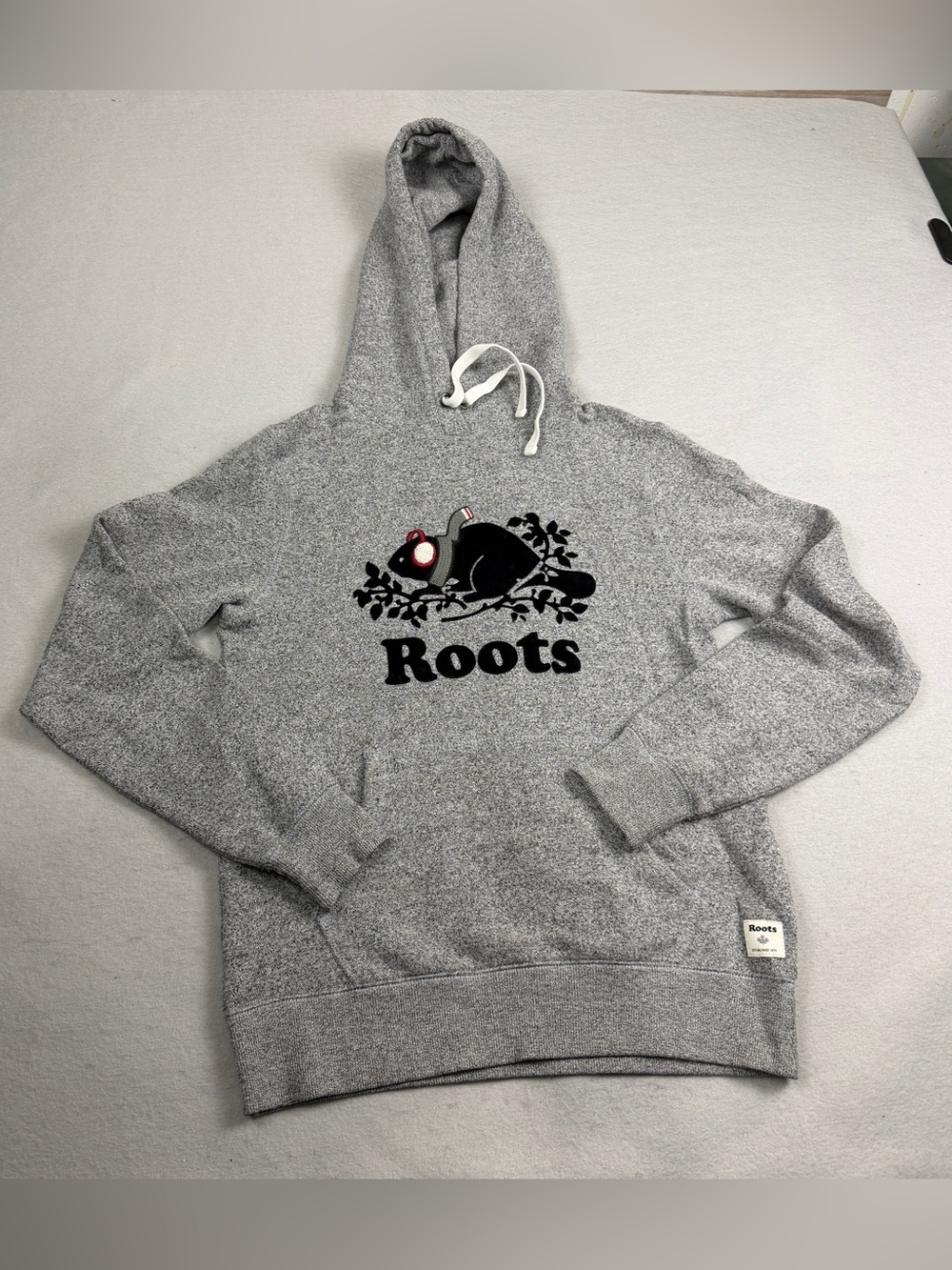 Roots Canada Original Salt & Pepper Kanga Hoodie XS